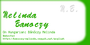 melinda banoczy business card